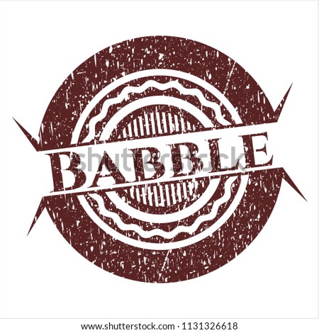 Red Babble distress rubber stamp