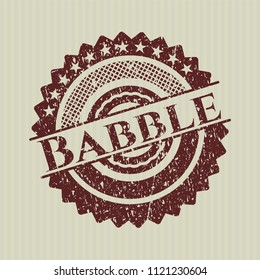 Red Babble rubber grunge stamp