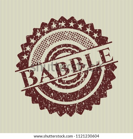 Red Babble rubber grunge stamp