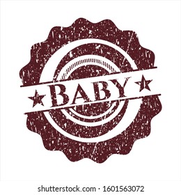 Red Baby distress rubber grunge seal
