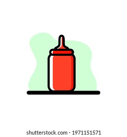 Red Baby Pacifier Conceptual Icon Vector Design Illustration eps10 great for any purposes