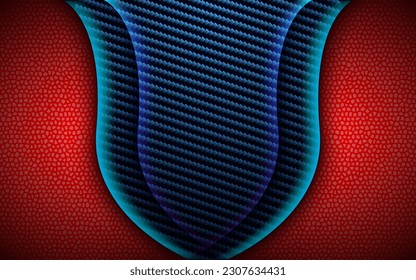 red backdrop and blue vibrant gradient with dynamic effect advertising, marketing, presentation template