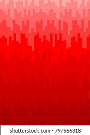 A red backdrop made up of fadingb red blocks.