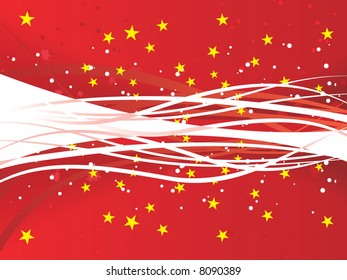 Red background