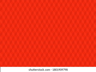 Fondo rojo con cuadrados 3d. Ilustración vectorial perfecta. Diseño geométrico para web, impresión para envoltura, tela, afiche, etc. Siga otros patrones de mosaico en mi colección.