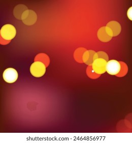 Red background, Abstract circle bokeh lighting ,Texture background.