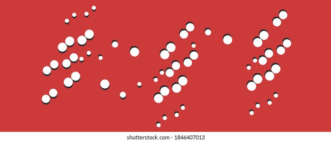 Red background abstract. Circles on the background of red