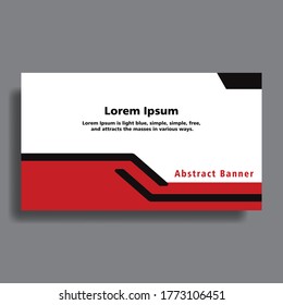 Red background abstract elegant banner. Design template vector