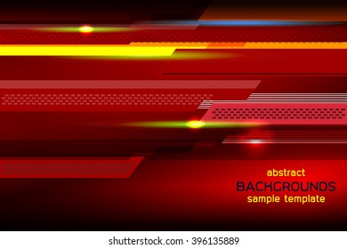 red background abstract geometric, Vector Illustration