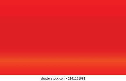 Red background abstract with gradient in studio and wall texture vector, empty room studio used for product presentation, Red wallpaper with shine use for product shooting