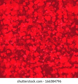 red background with abstract heart for use in your design