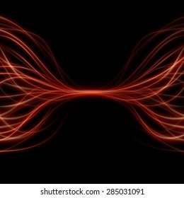 Red background - abstract horizon with glowing sunlight. EPS 10 vector file included