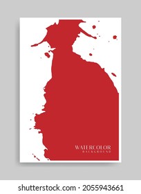 red background. Abstract illustration minimalist style for poster, book cover, flyer, brochure, logo.