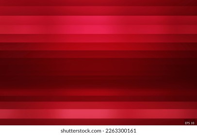 Red background. Abstract light red metal gradient. Shiny  stripes texture background. Red geometric texture wall with light reflections. Purple wallpaper. 3D Vector illustration.
