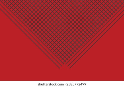 Red background. Red abstract lines pattern background. Red greeting card