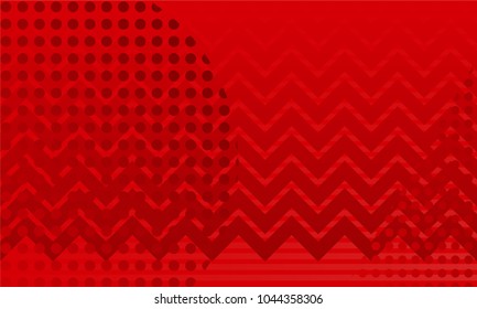 Red background with abstract patterns, zig zag, texture.