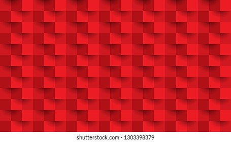 Red background, abstract seamless pattern.