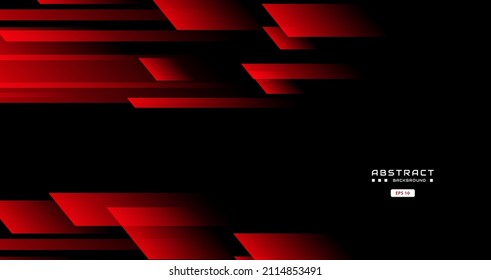 red background with abstract square shape, dynamic and sport banner concept.