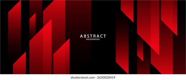 red background with abstract square shape, dynamic and sport banner concept.