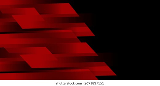 red background with abstract square shape, dynamic and sport banner concept.EPS 10