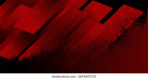 red background with abstract square shape, dynamic and sport banner concept.EPS 10