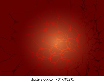 Red background with an abstract web. EPS10 vector illustration.