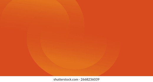 Fondo rojo con círculos superpuestos de color amarillo abstracto con Formas circulares y composición semitonica. Ilustración vectorial