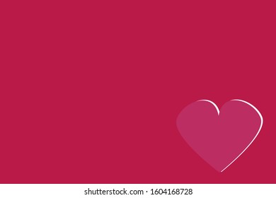 Red background with beautiful heart. Valentine's Day project. Good vector for Valentine's day card.