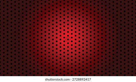 Fundo vermelho com preto Polka ponto padrão