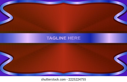 roter Hintergrund, blaues Farbbanddesign
