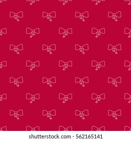 Seamless Pattern Bows On White Background Stock Vector (Royalty Free