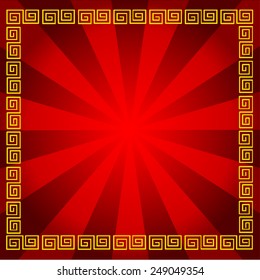red background Chinese style vector.