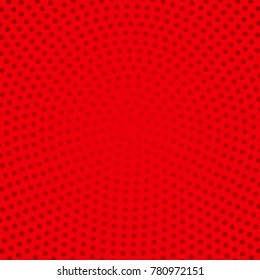 red background with circle halftone
