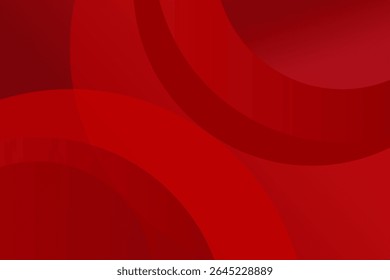 Red background circle shape abstract with shadow concept. Vector illustration design