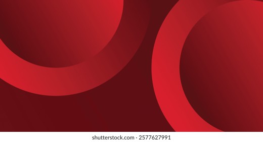Red background with circles. Applicable for gift card abstract