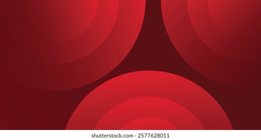 Red background with circles. Applicable for gift card abstract modern simple design