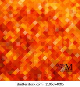red Background of colored squares. Vector