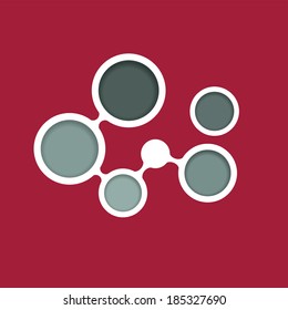 Red background concept design for brochure or website