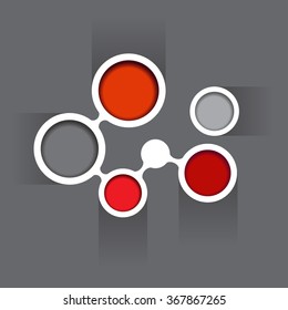Red background concept design for brochure or website
