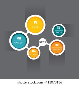 Red background concept design for brochure or website