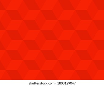 Fondo rojo con cuadrados convexos. Ilustración vectorial sin inconvenientes. 