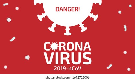 Red Background of Corona Virus 2020. Wuhan virus disease, virus infections prevention methods infographics. 