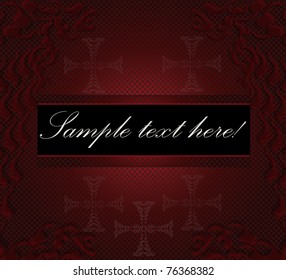 Red Background with cross
