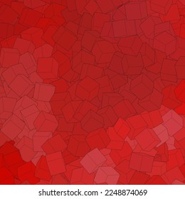Red background from cubes. polygonal style. Design element.