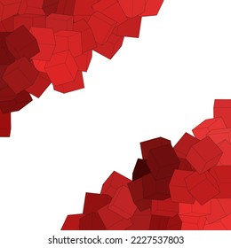  Red background from cubes. Vector illustration for your graphic design.Vector illustration for your graphic design.