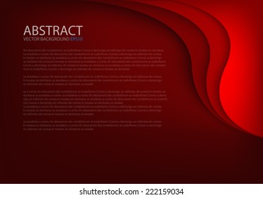 Red background curve line on space shadow overlap and dimension modern texture pattern for text and message website design