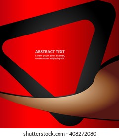 Red background curve line on space shadow overlap and dimension modern texture pattern for text and message website design
