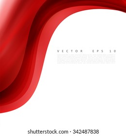 Red background curve. Vector abstract red background design wavy. Brochure design templates collection and waving