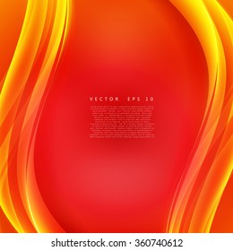 Red background curve. Vector abstract red background design wavy. Brochure design templates collection and waving
