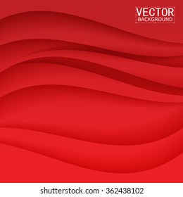 Red background curve. Vector abstract red background design wavy. Brochure design templates collection and waving